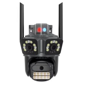 alkese 6mp 3 kamerali ptz wifi kamera 4k diŞ cephe alarmli kablosuz gÜvenlİk kamerasi