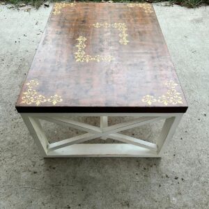 el emeĞİ gÖz nuru tamamen el İŞÇİlİĞİ İle boyanmiŞ kahverengİ Özel tasarim ahŞap orta sehpasi