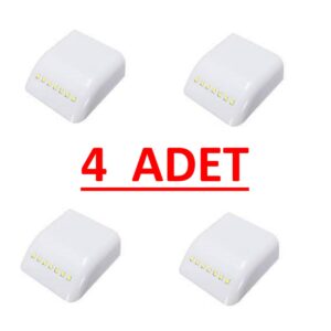 sensörlü dolap içi ''4 lü'' led işık pilli led aydınlatma dolap işığı (pİller dahİl)