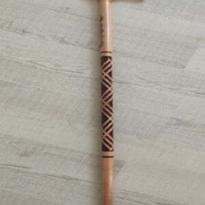 baston cilalı kayın ağacından el işçiliği ile yapılmış "dikdörtgen desenli" baston