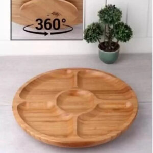 5 bÖlmelİ bambu dÖner standli servİs sunum tabaĞi, Çerezlİk, peynİr tabaĞi kahvaltilik